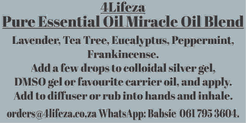 4LifeZA Miracle Blend Essential Oil
