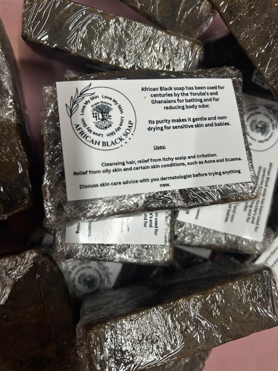 African Black Soap Bar Image